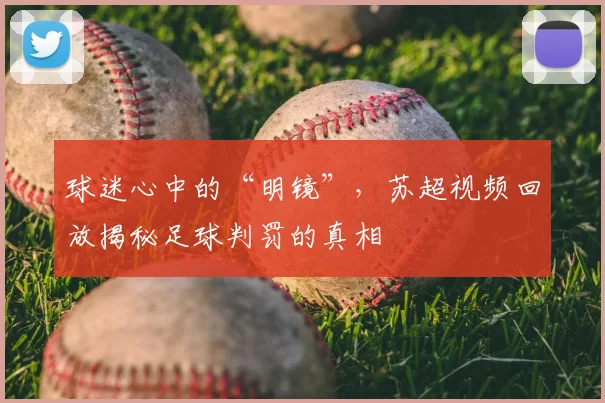 球迷心中的“明镜”，苏超视频回放揭秘足球判罚的真相
